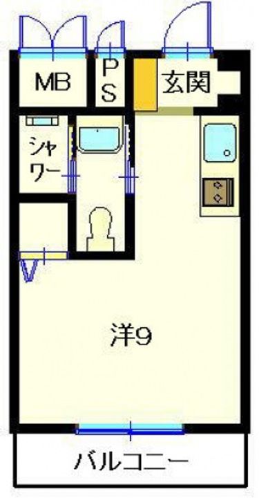 第6みぞたコーポ408号室の間取り
