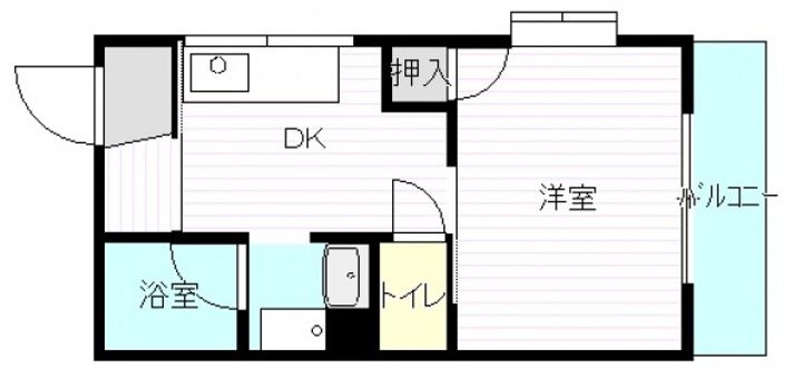 エム・シービル201号室の間取り