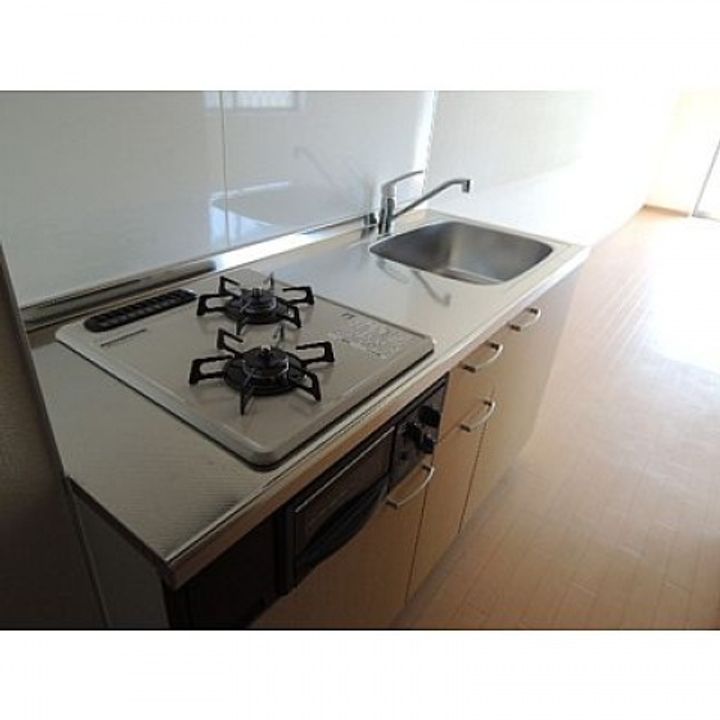 広島県広島市南区北大河町の賃貸アパートのキッチン
