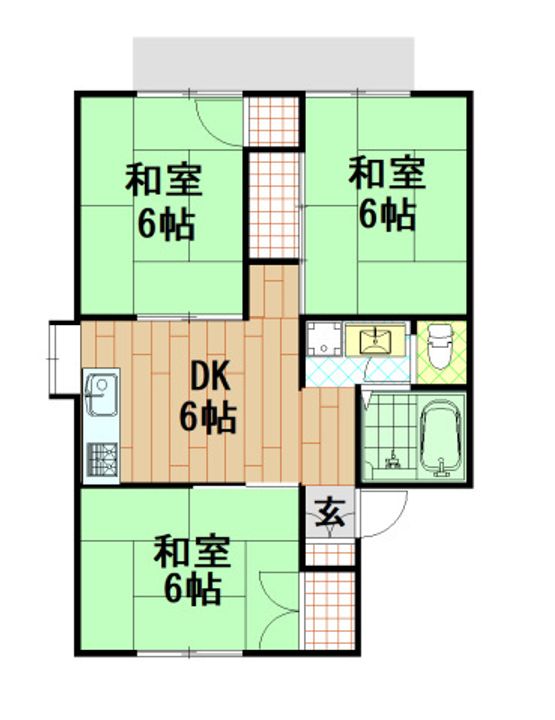ハウスすみれ101号室の間取り