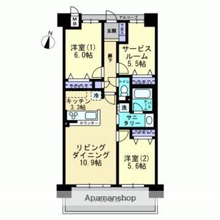 アルファステイツ福山駅東の間取り