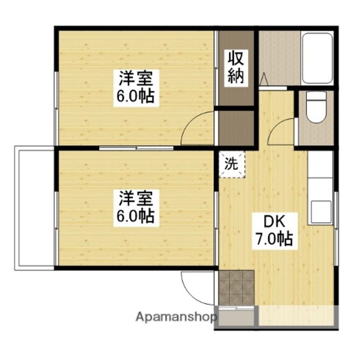 コーポドレミA202の間取り
