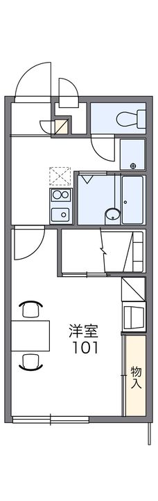 レオパレスWINDWARD103の間取り