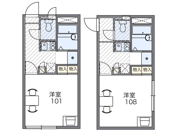 レオパレス敬愛108の間取り