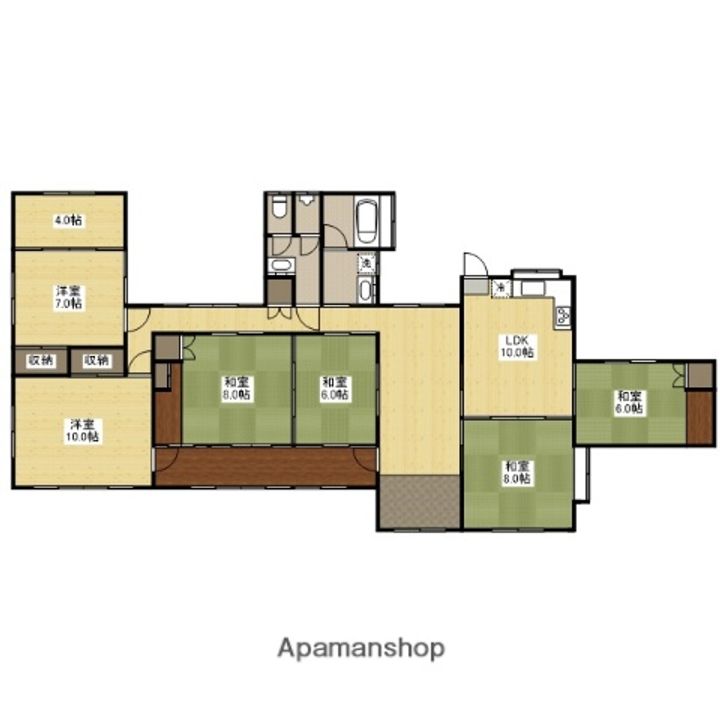 広島県福山市蔵王町4丁目(一戸建)の賃貸物件戸建ての間取り