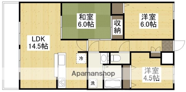 グランドール沖野上803の間取り