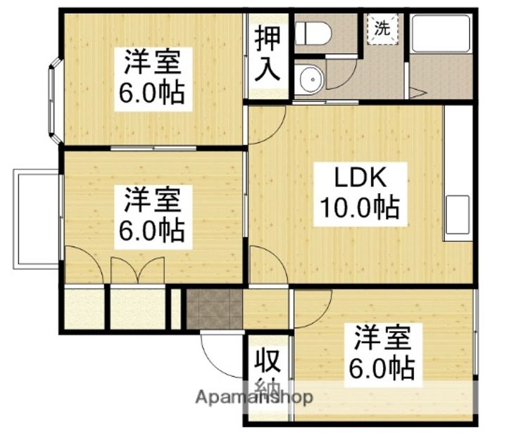 バードランド南蔵王 Bの間取り