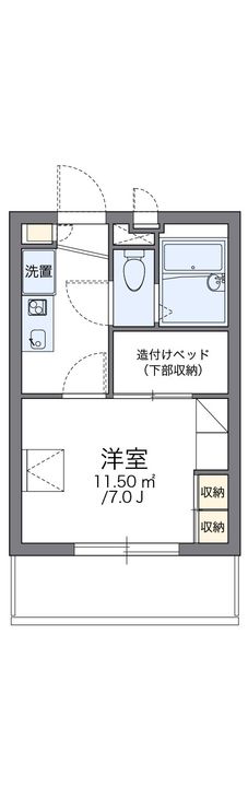 レオパレス皐月203の間取り