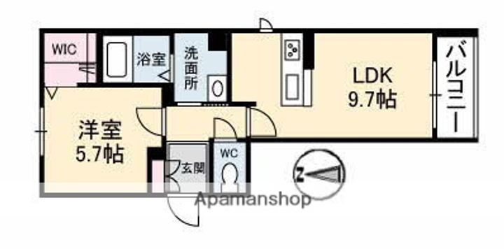 グランベレオ南手城301の間取り