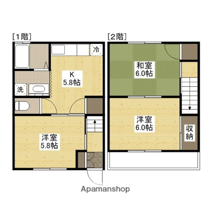 プレジール高木1Bの間取り