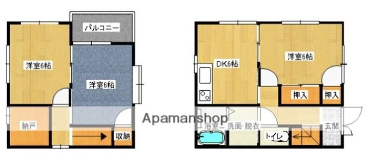広島県福山市千代田町1丁目(一戸建)の賃貸物件戸建ての間取り