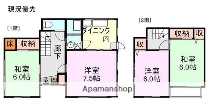 広島県福山市川口町5丁目(一戸建)の賃貸物件戸建ての間取り