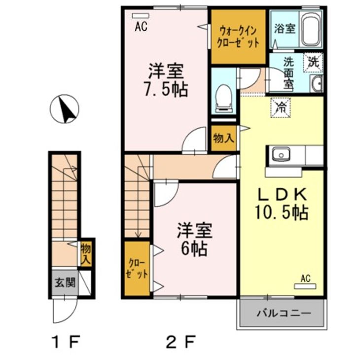 グレイス スクエア新涯 5 A棟の間取り