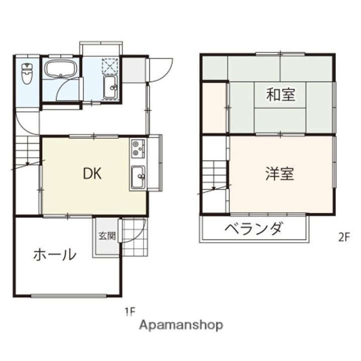 広島県福山市三吉町4丁目(一戸建)の賃貸物件戸建ての間取り