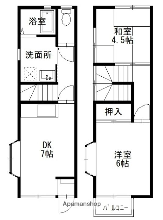 クレール美の浜D0の間取り