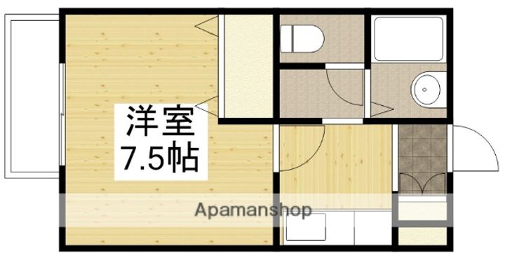 浜田アパートB202の間取り