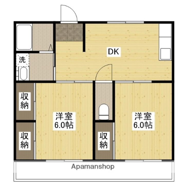 フラットアゼリア302の間取り