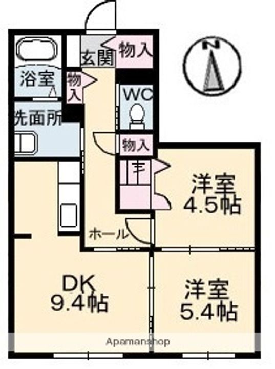 グランドメゾン栗原西102の間取り