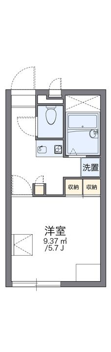 レオパレスシェソワ中通102の間取り