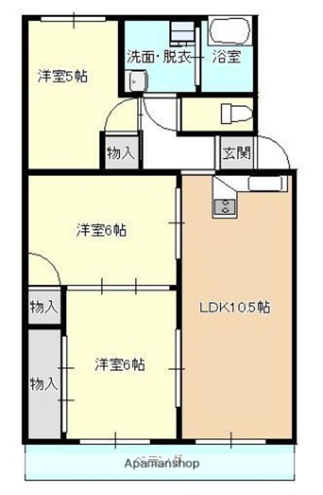 芦田コーポ201の間取り