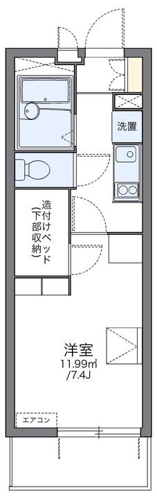 レオパレスPARKTOWN和泉301の間取り