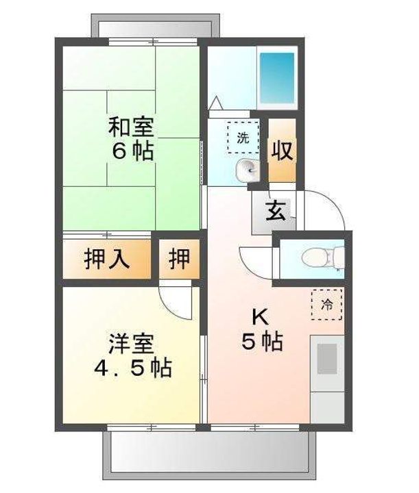 サンシャイン中川 B棟202の間取り