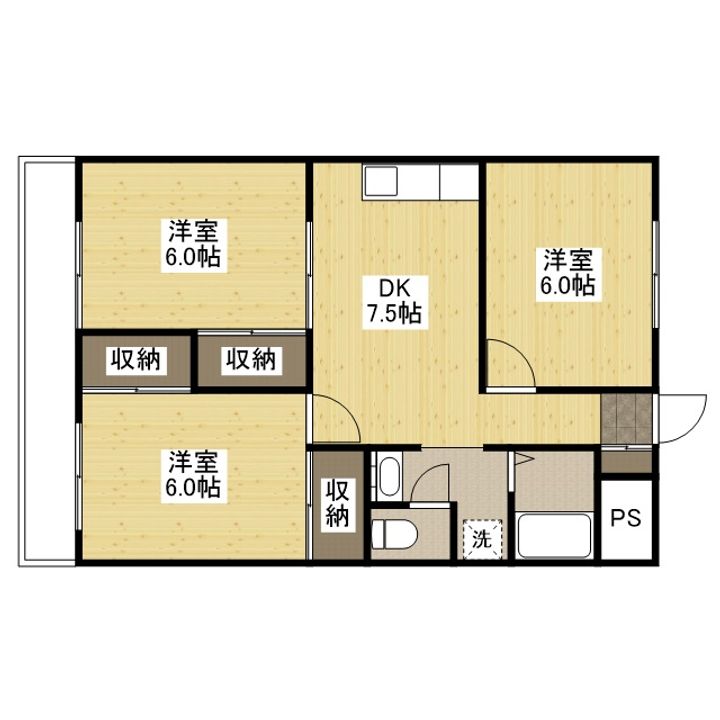 ジュネスKASUGAの間取り