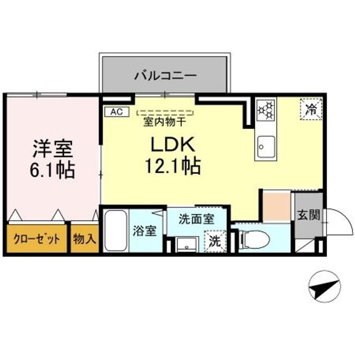 M-Base Honjo Kitaの間取り