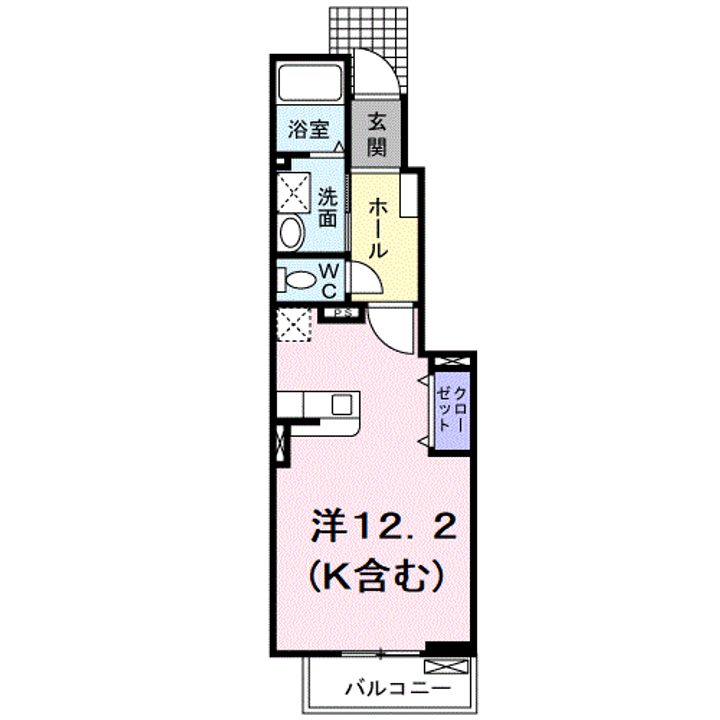 クリスタルコート103の間取り