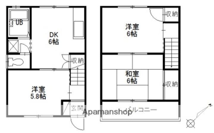 コンフォートハイツ3-Bの間取り
