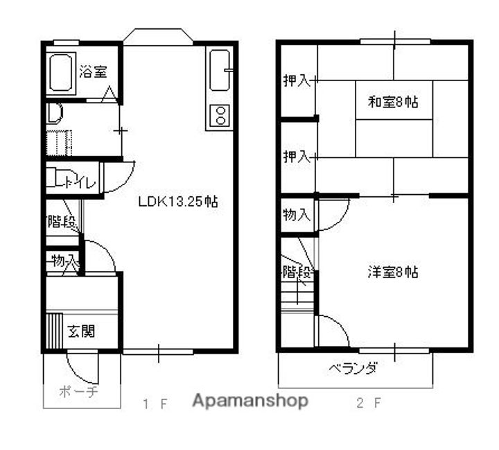 コーポパルコ3号棟3-3の間取り
