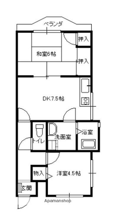 CREATEUR&M(クレアトゥールアンデム201の間取り