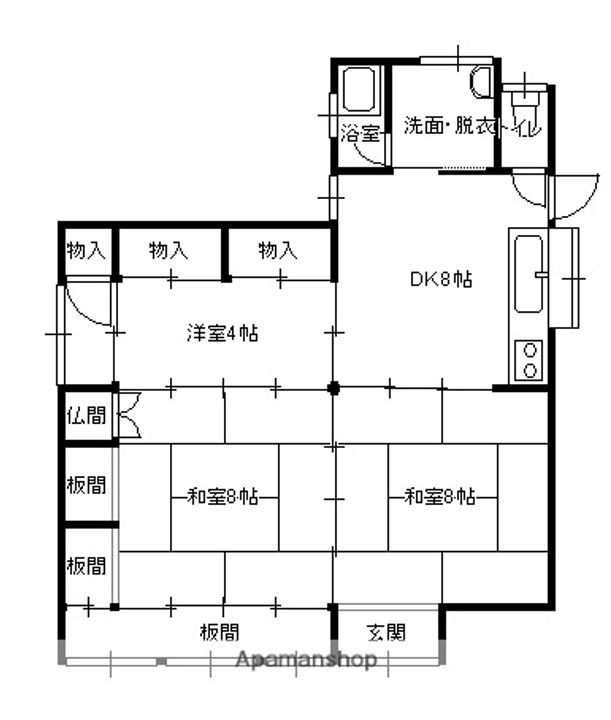 広島県江田島市江田島町江南1丁目(一戸建)の賃貸物件の間取り