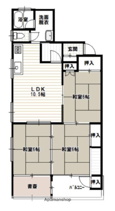 ウエストピアマンション301の間取り