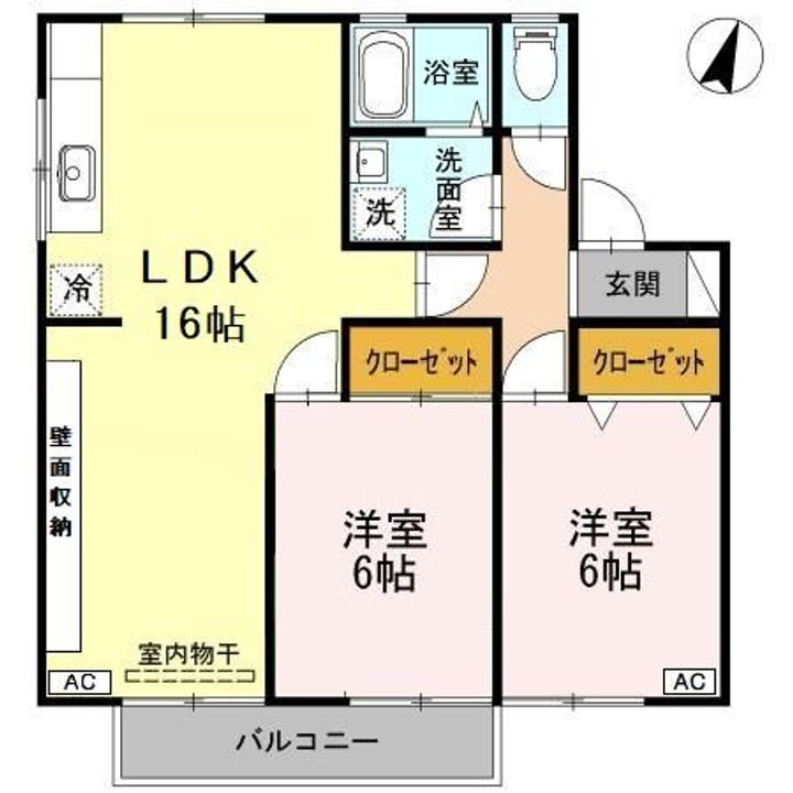 セジュールシャリオ A棟の間取り
