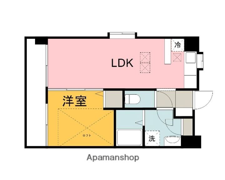 広島県広島市西区横川新町の賃貸マンションの間取り