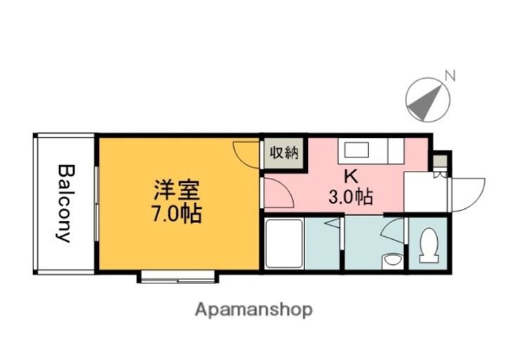 広島県広島市安佐南区大塚西3丁目の賃貸アパートの間取り