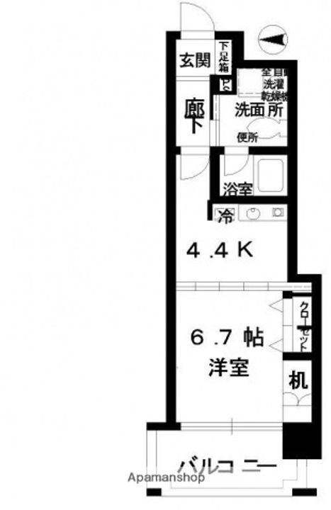 広島県広島市中区大手町2丁目の賃貸マンションの間取り