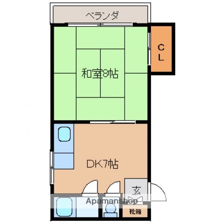 広島県広島市中区西十日市町の賃貸マンションの間取り