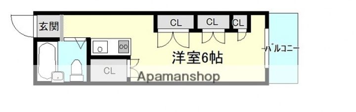 広島県広島市中区平野町の賃貸マンション301の間取り