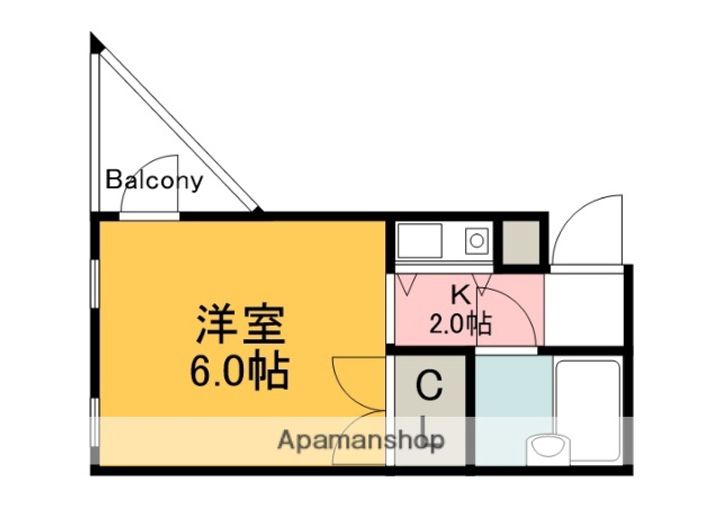 広島県広島市西区井口台2丁目の賃貸マンションの間取り