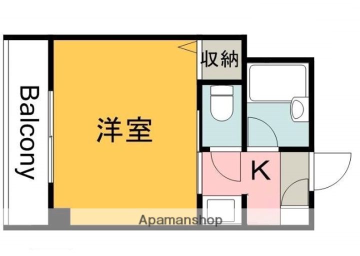 広島県広島市南区比治山町の賃貸マンションの間取り