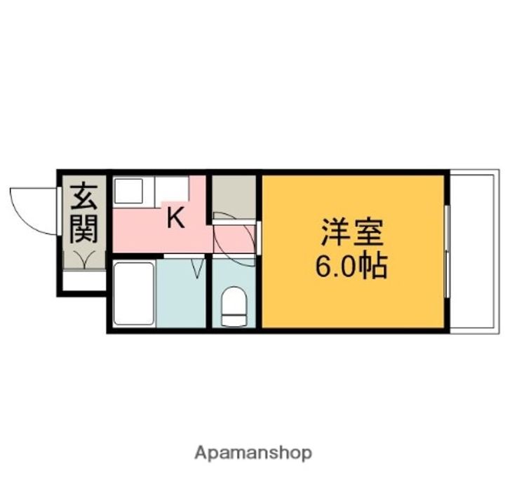 広島県広島市東区牛田東4丁目の賃貸マンション204の間取り
