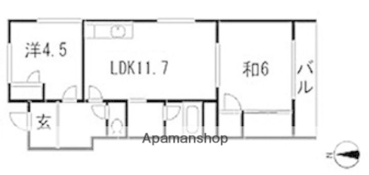 広島県広島市安佐北区可部南5丁目の賃貸マンションの間取り