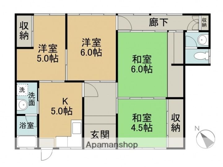 広島県広島市西区己斐西町(一戸建)の賃貸物件の間取り
