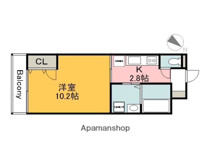 広島県廿日市市下平良1丁目の賃貸マンションの間取り
