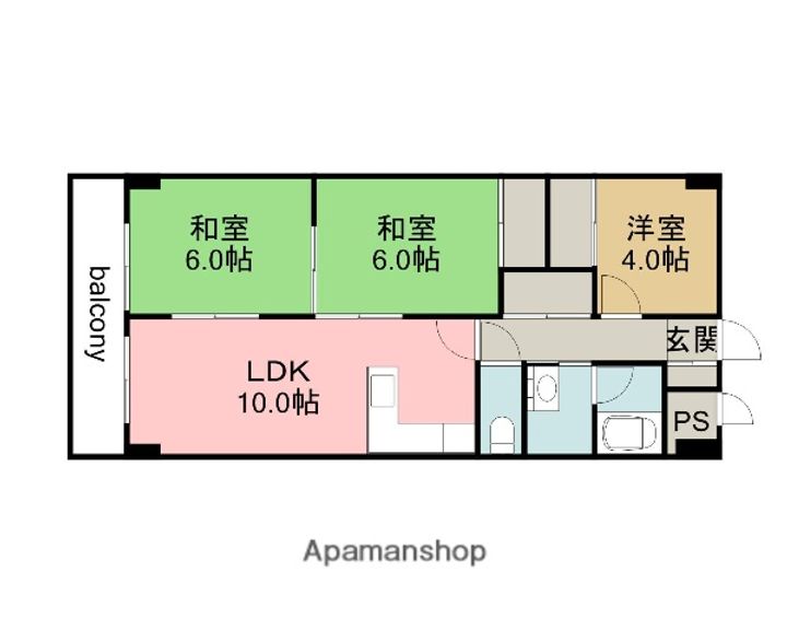 広島県広島市西区己斐本町2丁目の賃貸マンションの間取り
