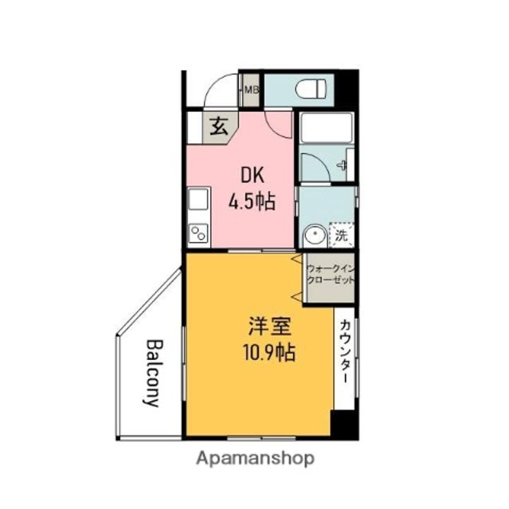 広島県広島市西区観音本町1丁目の賃貸マンションの間取り