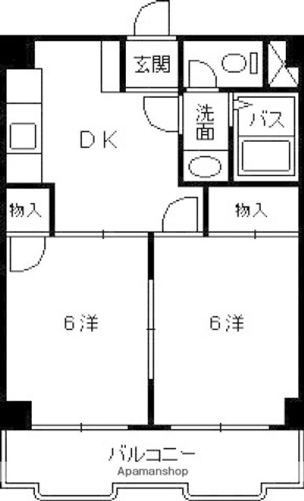 広島県広島市安佐南区長楽寺1丁目の賃貸マンションの間取り