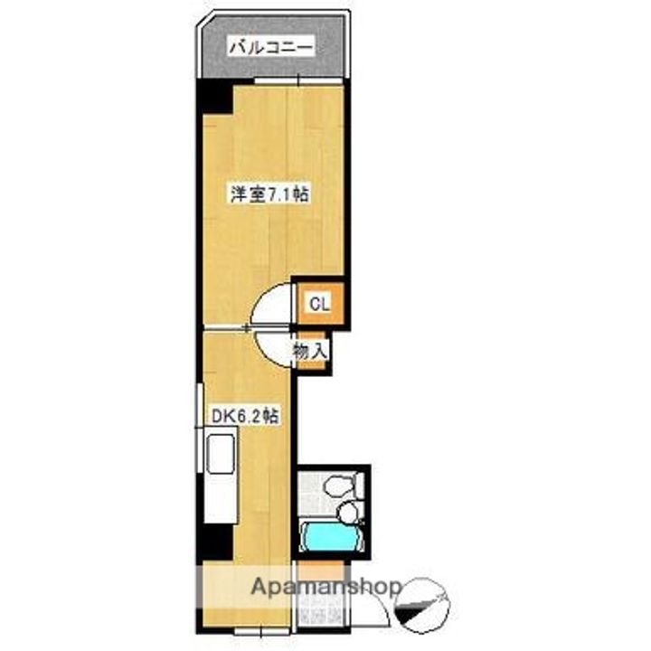 広島県広島市西区中広町1丁目の賃貸マンションの間取り